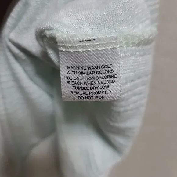 French Laundry Knit Top Womens Size 1XL Blue White Stripe Button Details - Picture 4 of 8